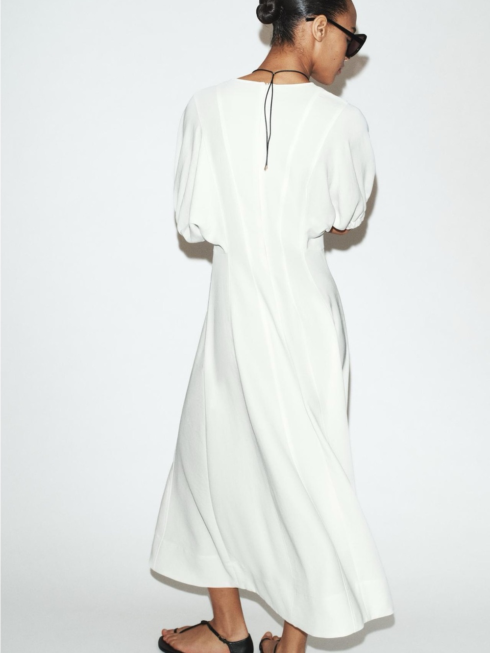 Zara Balloon Sleeve Midi Dress - Picture 3 of 5